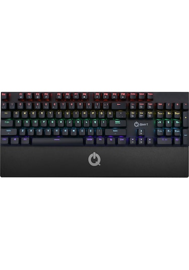 Qpart MECH-2000 Blue Switch Bilek Destekli Rgb Kablolu Mekanik Klavye