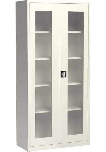 Dosya Dolabı Camlı Dosya Dolapları Ofis Dolabı Metal Dolap Gri / Gri