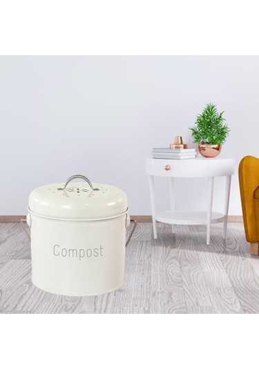 Homyl 3l Bahçe Kompost Kutusu Tezgahı Kapalı Kapaklı Kovası