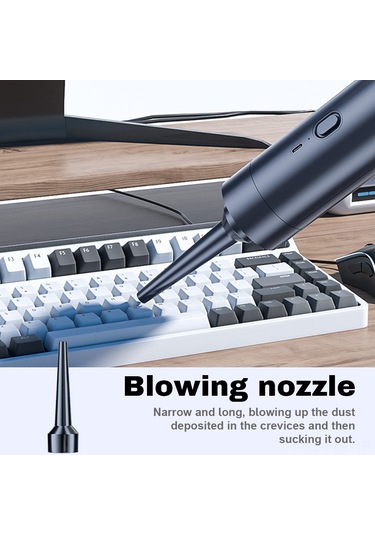 Padalink El Tipi Kablosuz Süpürge - 5000pa Güçlü Emme, Vantilatör, Şişirme Ve Vakum Fonksiyonu - Ev Ve Araç İçin, Beyaz Yerleşik Li-pil