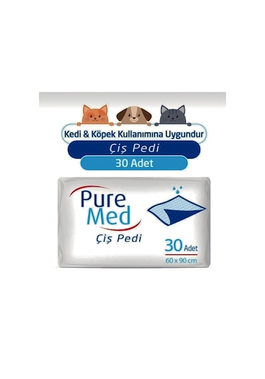 Puremed Kedi Köpek Çiş Pedi 60 x 90 CM 30'lu