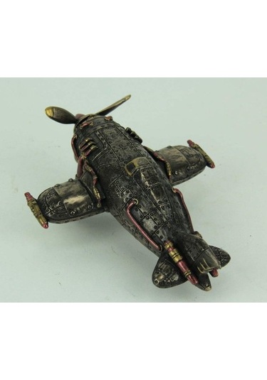 Veronese Design Steampunk Tarzı Tek Pervaneli Uçak Heykeli