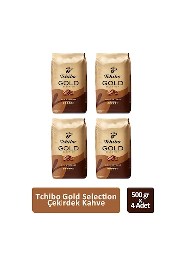 Tchibo Gold Selection Çekirdek Kahve 500 Gr X 4 Adet Çekirdek