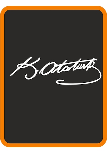 Atatürk Imza Oto Sticker 40x13 Cm Beyaz