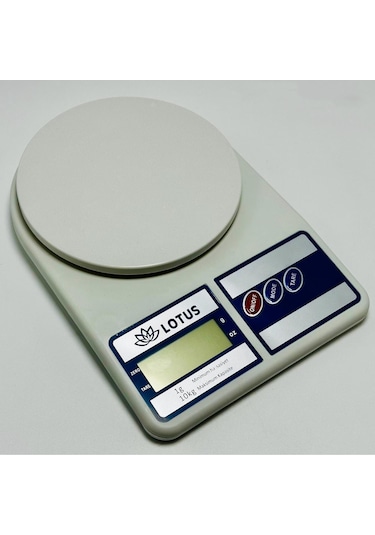 Lotus Dijital Mutfak Terazisi 10kg - 1gr Yüksek Hassasiyetli Terazi Bej
