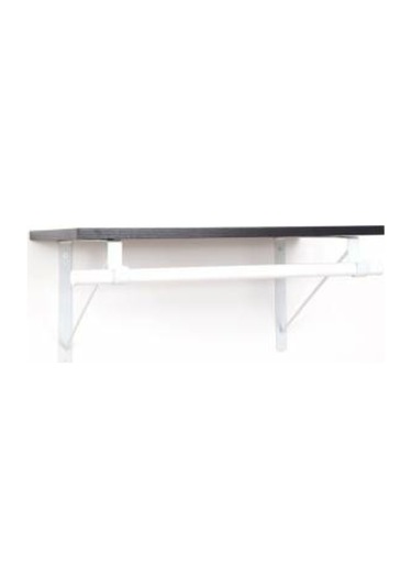 Depolife Raf Tutucu Askı Demirli Askılık Borulu Duvar Ahşap Montajlı Demir