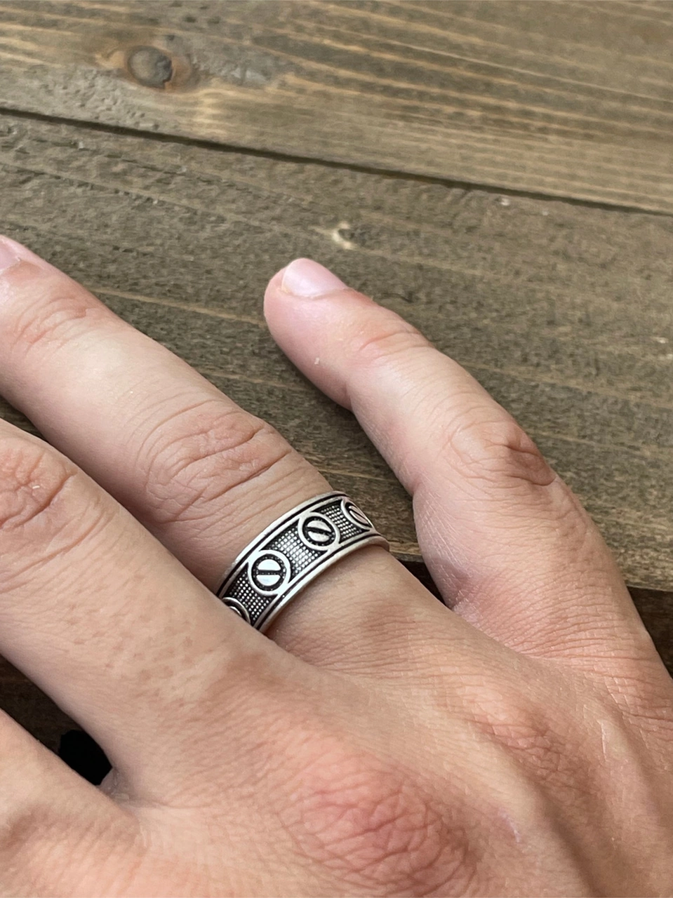 Ayarlanabilir Ölçü 925 Ayar Gümüş Kaplama Klasik Desen İşçilikli Tasarım Yüzük Turuncu