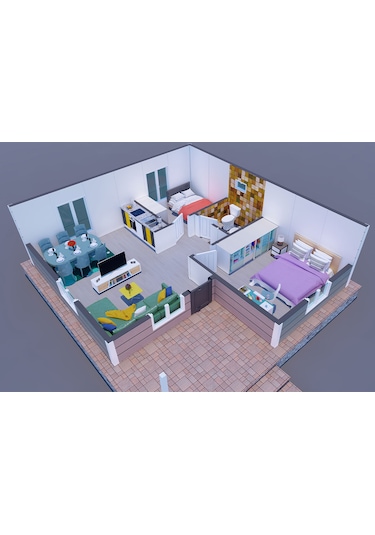 64 M² Prefabrik Ev