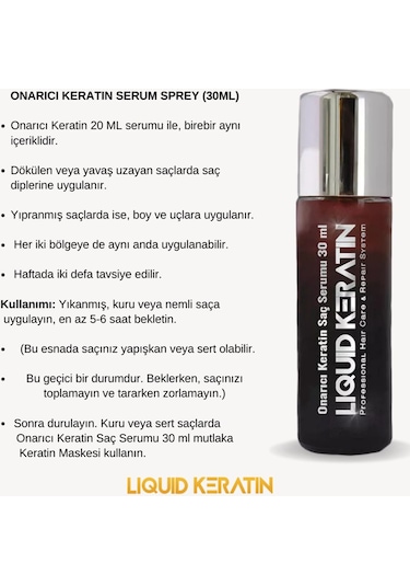 Titanyumlu Saç Gürleştiren Saç Çıkaran Saç Güçlendirici Keratin Bakım Seti