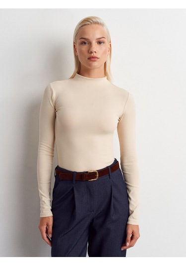 Dilvin 31433 Yarım Balıkçı Yaka Top-taş Taş