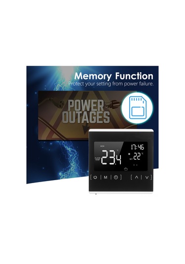 Wezone Akıllı Dokunmatik Programlanabilir Su Isıtma Termostatı - Mh-1822s, 5+2/6+1 Gün Modu, 5 50 C Aralığı, Aşırı Isı Ve Düşük Sıcaklık Koruma