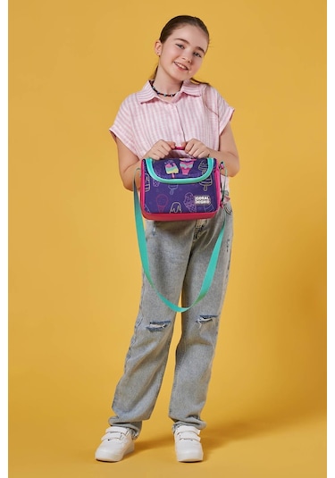 Coral High Kids Mor Pembe Dondurma Desenli Thermo Beslenme Çantası 11888
