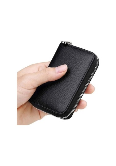 Zyzqstore Septwolves Black Leather Metal Clasp 10-card Holder Wallet Siyah