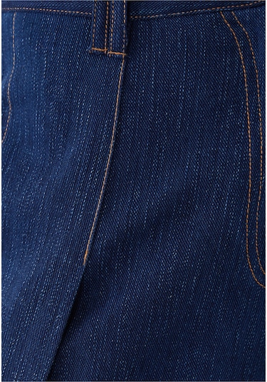 Palmer Harding Yırtmaçlı Geniş Paça Kot Pantolon Koyu Mavi