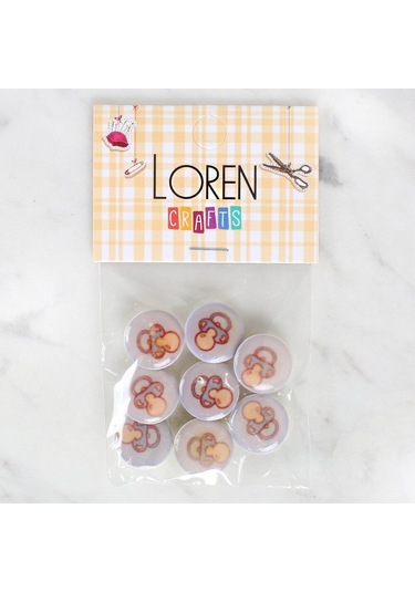Loren Crafts 8'li Emzik Düğme - 1009