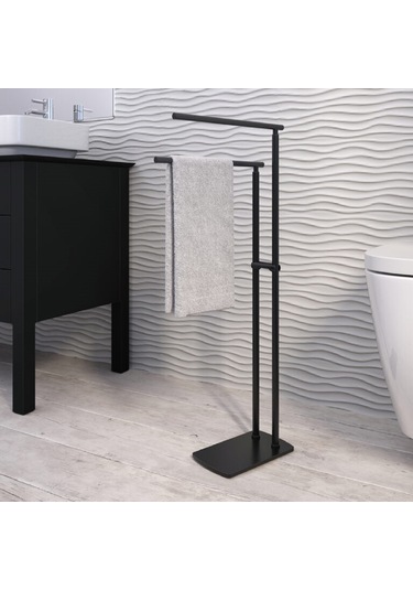 Florida Ayaklı Havluluk, İkili, 15.3 X H89.9 X 39cm - Mat Siyah