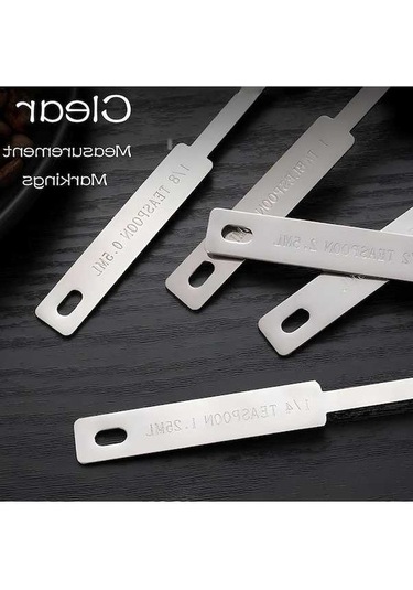 Ulzyvf Yemek Ve Ve Pişirme Pişirme Paslanmaz Ölçüm Kaşık Inox İçin Çelik, Bardak Ayarlanmış Adet 13 Rq Inox