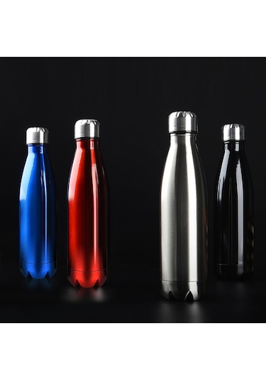 Aubyhe 500ml Paslanmaz Çelik Vakumlu Termos Bardak, Isı Ve Soğuk Saklama, Sızdırmaz Seyahat Kupa, Siyah Siyah