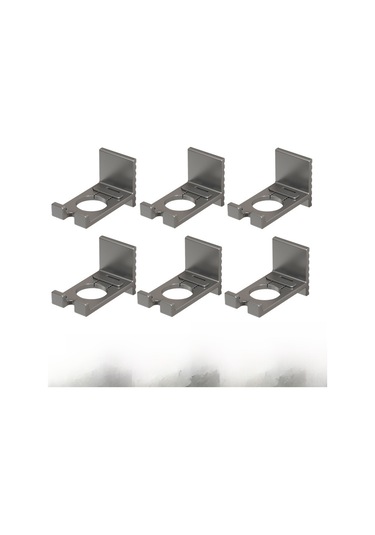 Yunboo Duş Jeli, Şampuan Ve Sabun İçin Duvar Tipi Ahşaplı Rak, Delme Yok Kurulum, Dayanıklı Materyal, Banyo Ve Mutfak Kullanıma Uygun Gri 6 Adet Diğer