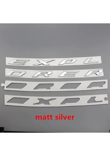 Mat Gümüş-1x 3d Explorer Sabit Harfler Hood Amblem Krom Logo Rozeti Etiket 2011 2012 2013 2014 2015 2016 Ford Explo