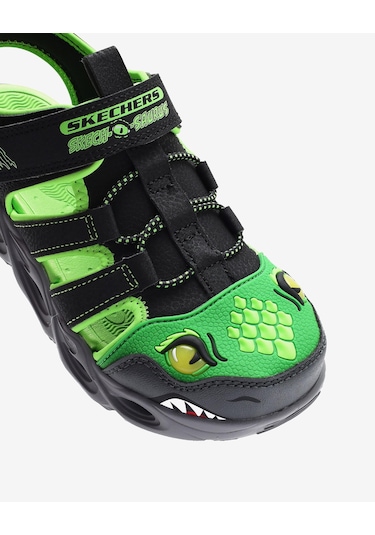 Skechers Thermo-splash - Hydro-flare Büyük Erkek Çocuk Siyah Işıklı Sandalet 400613l Bklm Siyah