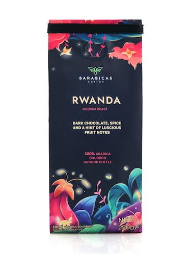 Barabicas Rwanda 100% Arabica Bourbon Medium Roast Öğütülmüş Kahve 250 G