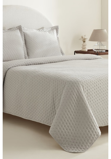 Karaca Home Breeze Soft Tek Kişilik Yatak Örtüsü Gri Gri