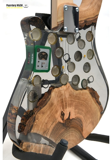 Elektro Gitar Custom Epoksi & Yıllanmış Ağaç Kişiye Özel Natural