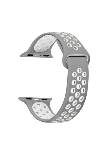 Microsonic iOS Uyumlu Watch Se 44Mm Sport Band Kordon Gri Beyaz