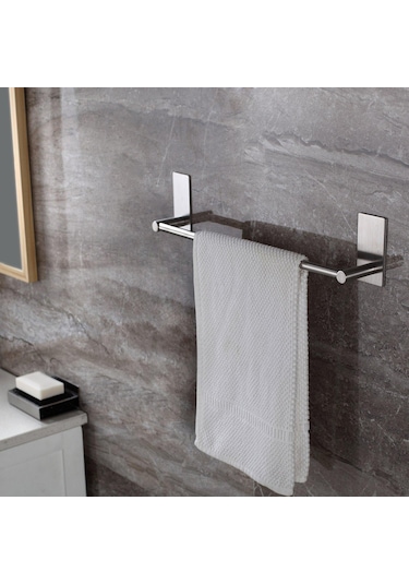 Zift Unique Paslanmaz Çelik Yapışkanlı Havluluk - Havlu Askısı 45 CM Krom