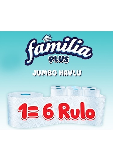 Plus Jumbo Havlu 1 3 Rulo 6 Adet