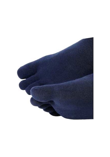 Tezzgelsin Erkek 6'lı Antibakteriyel Bambu Parmak Çorap 36-44 Numara Lacivert