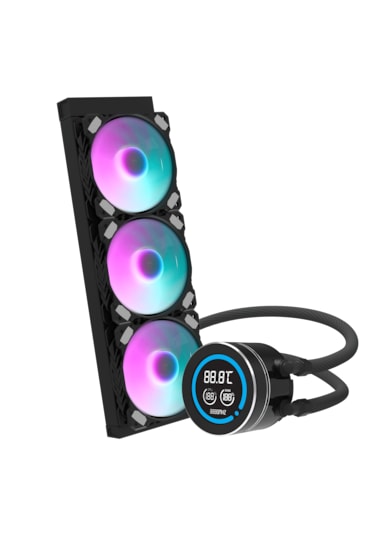 Aıgo Dn360d Argb 360mm Siyah Sıvı Soğutma Göstergeli