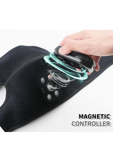 Fochsia Siyah Usb Şarjlı Isıtmalı Diz Masaj Aleti Omuz Dirsek Isıtıcılı Ayarlanabilir Titreşimli Bacak Masajı Altın