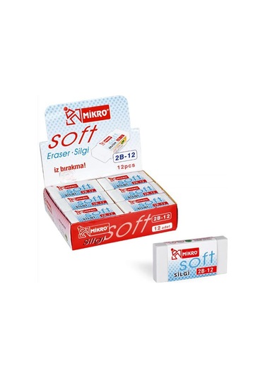 Mikro Soft 2B-12 Silgi – 12’li Set