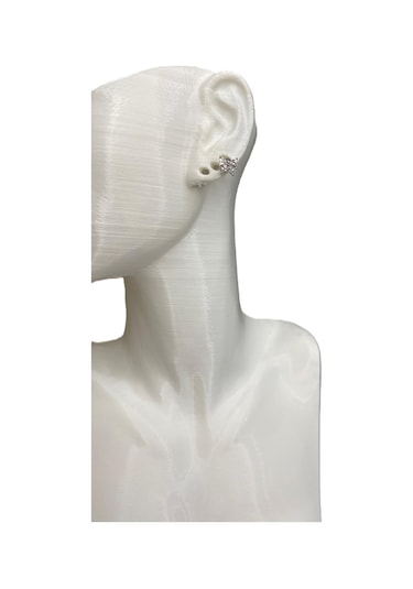 Taşlı Minimal Kelebek Tragus Helix Kıkırdak Küpe Pearsing Altın