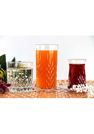 Plt Design Lav Odin 25 Parça Sofra Seti - Bardak Seti-çay-meşrubat-su Bardağı Ve Karaf