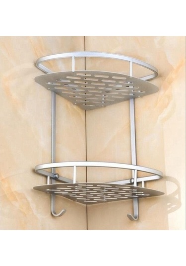 Tongxida Üçgen Banyo Raffı, Pratik Katmanlı, Kancalı, Gümüş Eastmeetwest Duvar Depolama-21 Alüminyum, 4.7cm 21 2 - Rn Gümüş Gümüş