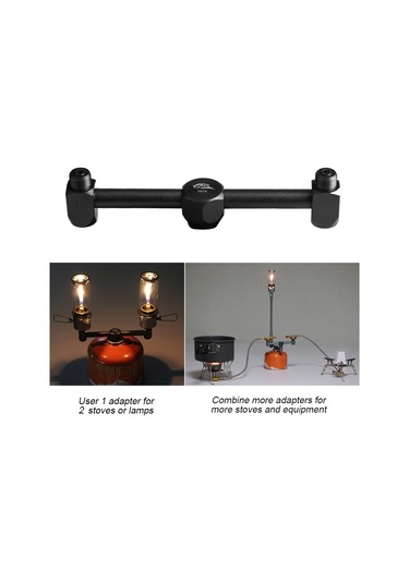 Kamp Sobası Splitter Lindal Vana Propan Tankı Adaptörü Yürüyüş Piknik Barbekü İçin Mavi