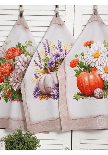 Kuz'kina Hatka 3 Parçalık Mutfak Havlusu Seti 339526808 Turuncu