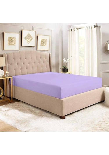 Lastiksiz Dokuma Düz Renk Çarşaf160x240 Lila
