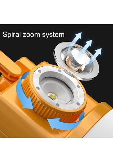 Cbtx C52 Çok Fonksiyonlu El Feneri Güneş Enerjisi Kamp Işığı Zumlanabilir Ipx6 Usb Çıkışlı Su Geçirmez Çadır Lambası, Gösterge Sarı