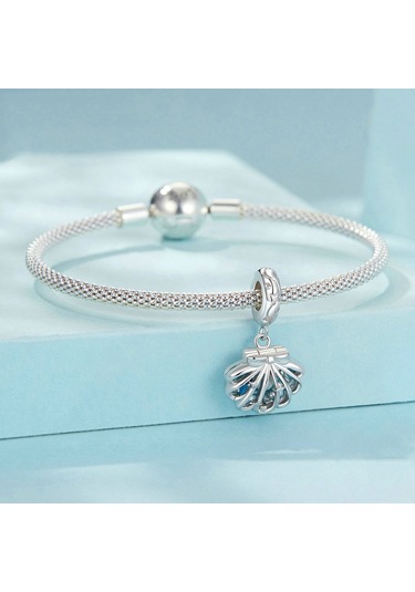 S925 Ayar Gümüş Açılabilir Ve Kapatılabilir İçi Boş Üç Boyutlu Tarak Boncuk Kolye Scc2884 Çok Renkli