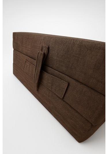 Kahverengi Katlanır Sünger Misafir Yer Yatağı Ve Balkon Minderi 7cm Kahverengi