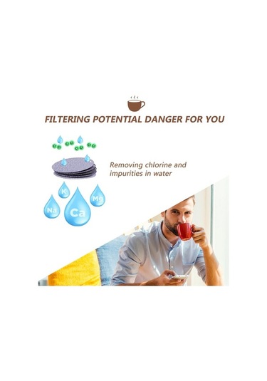 Fastbuy Mr. Coffee Uyumlu 12'li Karbon Fiber Kahve Filtresi, Beyaz, 8.3x0.4cm Beyaz