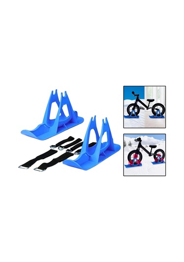 Suntek Kış Kar Kızağı Bisiklet Kayak Kızak Spor Mavi