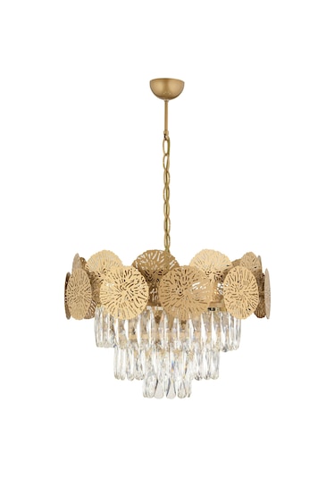 Kamelya Eskitme Kristalli Taşlı Modern Tasarım Kristal Salon Avize