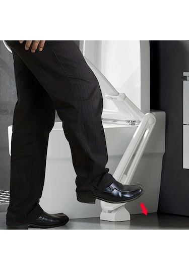 Trendooze Klozet Kaldırıcı Pedalı Evrensel Fotoselli Beyaz Banyo Kullanımı İçin Beyaz