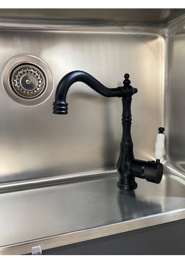 Armour Armatür Rustik Lavabo Bataryası Siyah