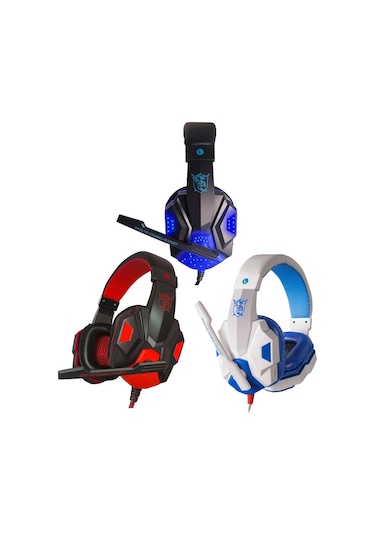 Suntek Pc Için Mic Led Işıklı Kulak Üstü Oyun Kulaklığı